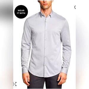 Calvin Klein Men's Slim Fit Stretch Dress Shirt size 17 34/35 XL